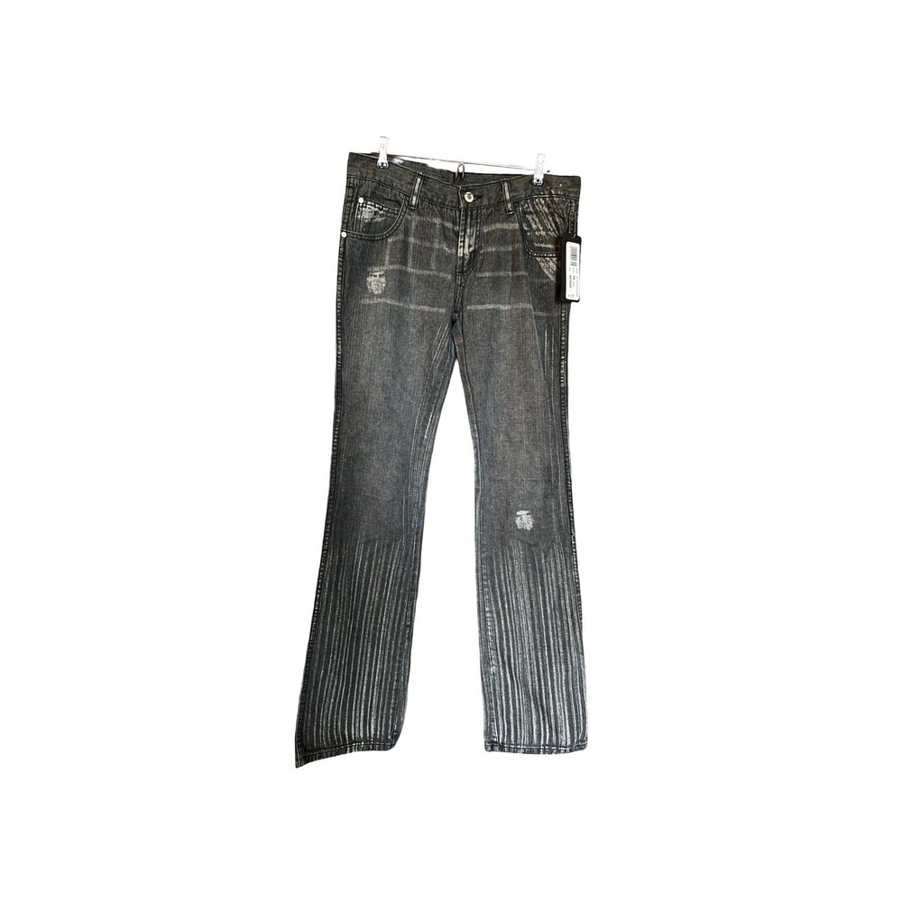 Alpine Star Skinny 4W Wide Bottom Acid Jeans Dark Wash Womens Motocross 7